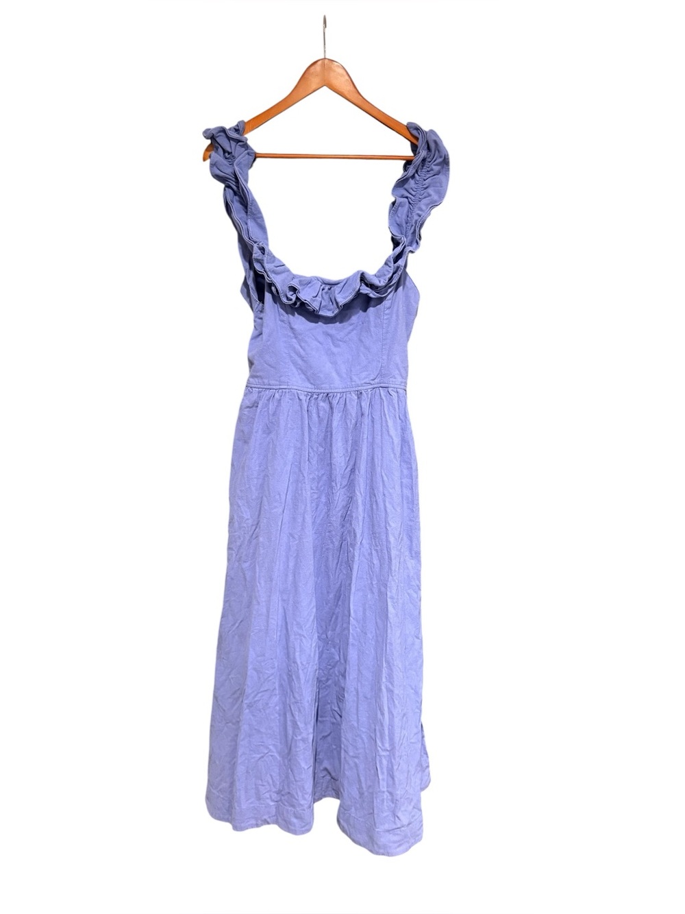 Free People Ruffle It Up Midi Dress - Size M - Lavender Fields - Picture 5 of 10